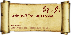 Szénási Julianna névjegykártya
